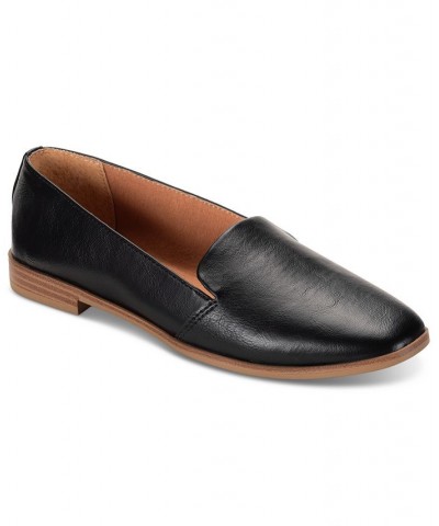 Women's Ursalaa Square-Toe Loafer Flats Black $30.58 Shoes