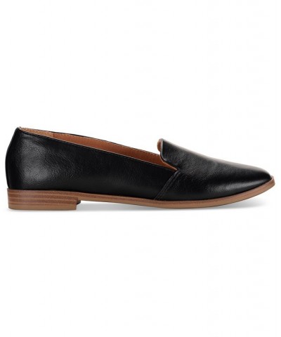 Women's Ursalaa Square-Toe Loafer Flats Black $30.58 Shoes