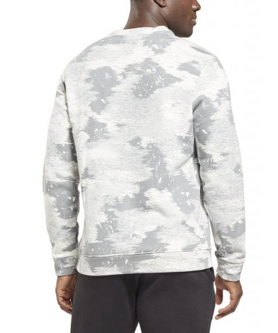 Men's Modern-Fit Camo Crewneck Sweatshirt White $31.35 Sweatshirt