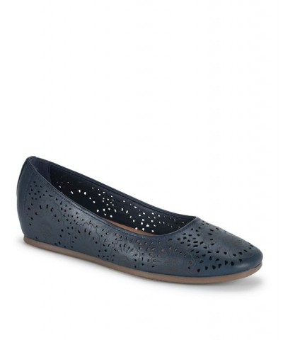 Women's Chika Casual Flat Blue $37.13 Shoes