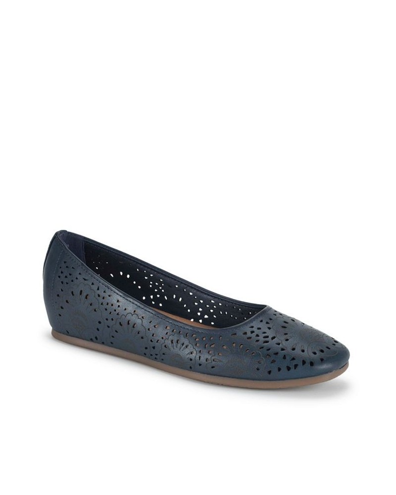 Women's Chika Casual Flat Blue $37.13 Shoes