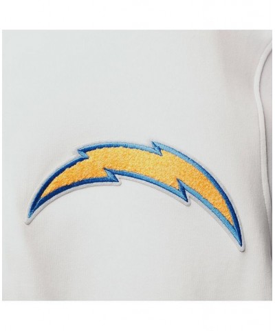 Men's White Los Angeles Chargers 4-Hit Full-Zip Hoodie $50.70 Sweatshirt