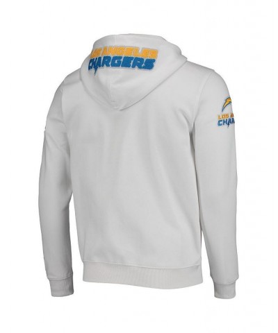 Men's White Los Angeles Chargers 4-Hit Full-Zip Hoodie $50.70 Sweatshirt