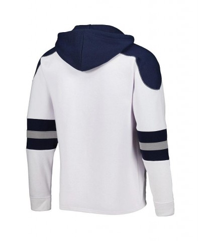 Men's White Georgetown Hoyas Lace-Up 4.0 Pullover Hoodie $40.49 Sweatshirt