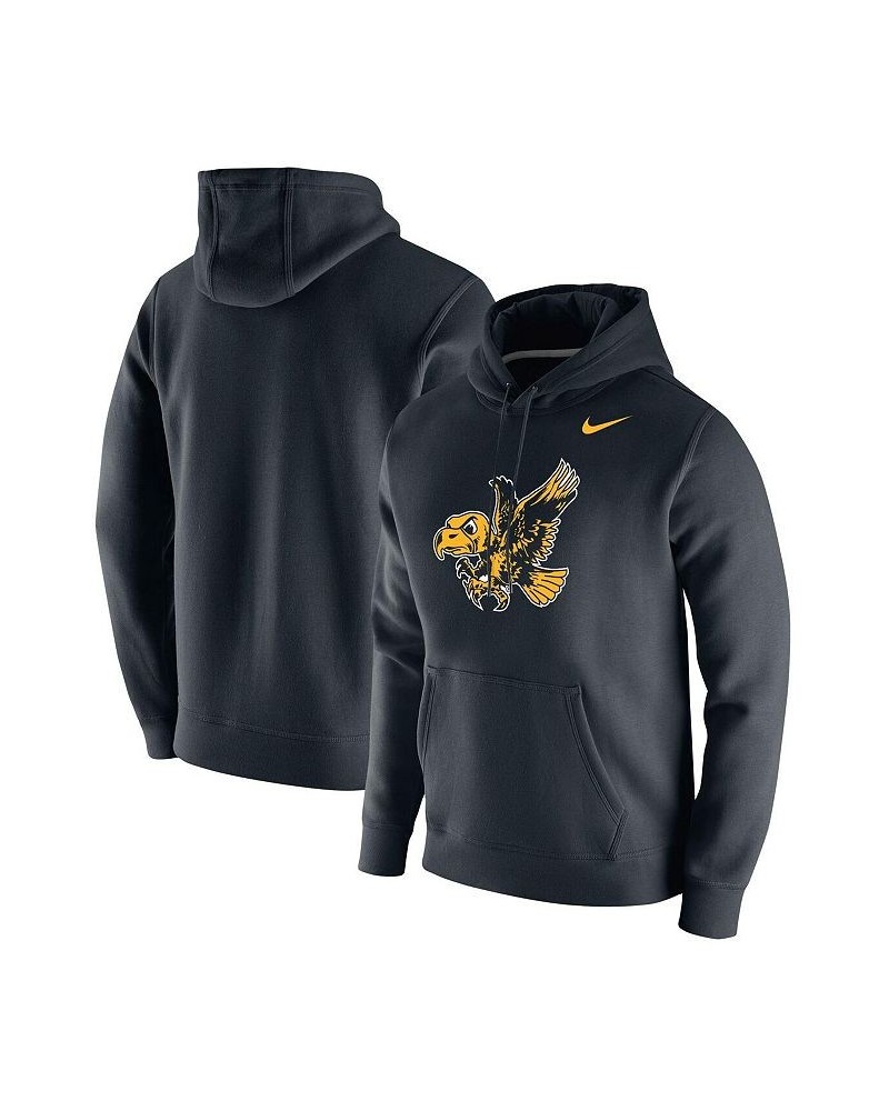 Men's Black Iowa Hawkeyes Vintage-Like School Logo Pullover Hoodie $39.95 Sweatshirt