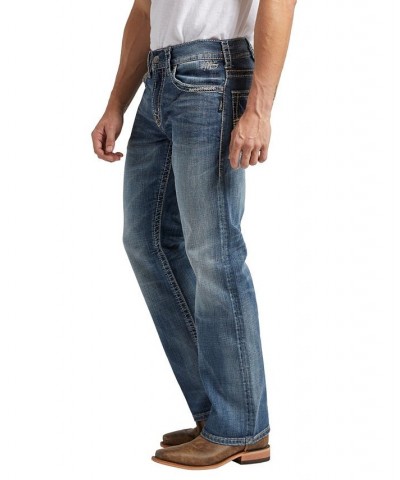 Men's Zac Relaxed Fit Straight Jeans Blue $37.15 Jeans