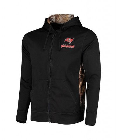 Men's Black, Realtree Camo Tampa Bay Buccaneers Decoy Tech Fleece Full-Zip Hoodie $46.74 Sweatshirt