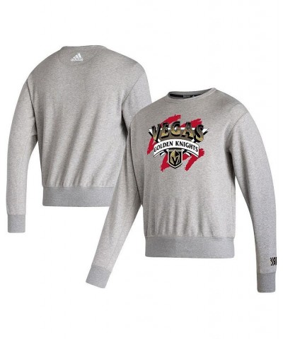 Men's Gray Vegas Golden Knights Reverse Retro 2.0 Vintage-Like Pullover Sweatshirt $34.09 Sweatshirt