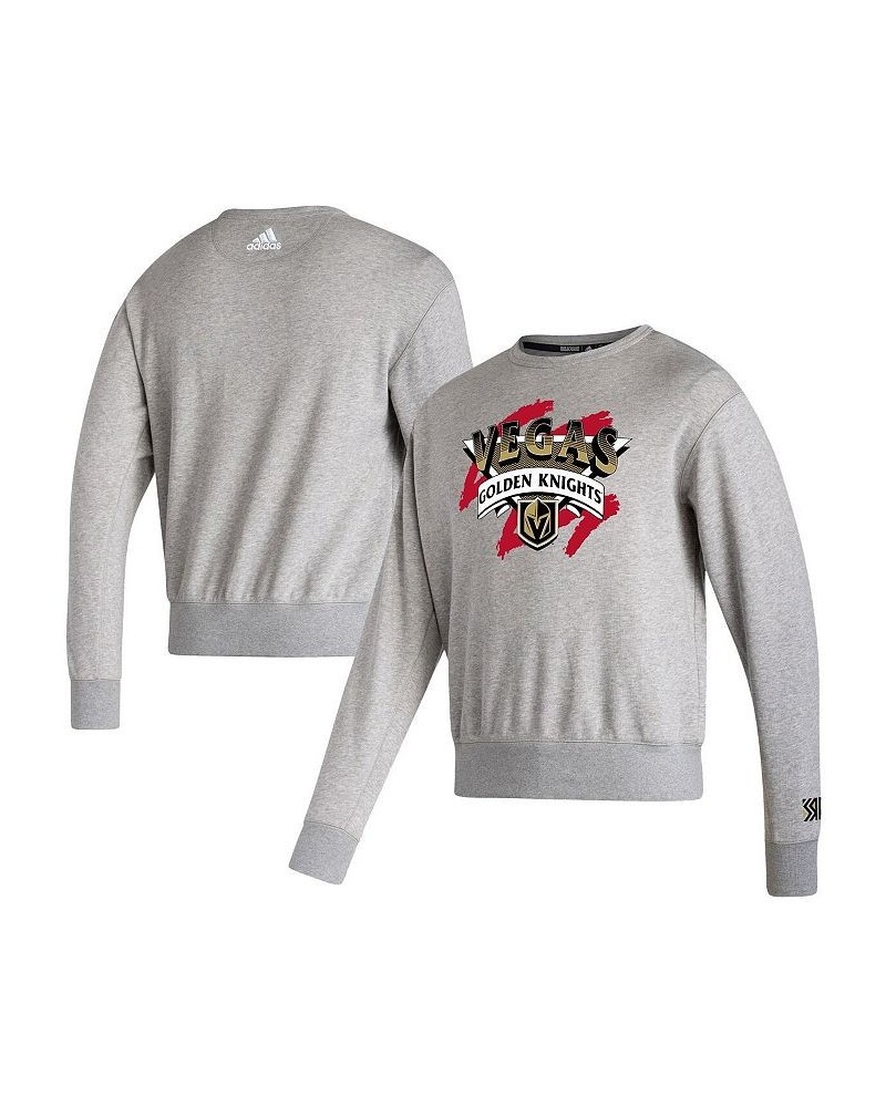 Men's Gray Vegas Golden Knights Reverse Retro 2.0 Vintage-Like Pullover Sweatshirt $34.09 Sweatshirt