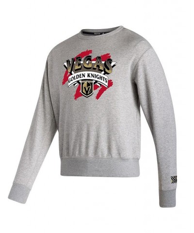 Men's Gray Vegas Golden Knights Reverse Retro 2.0 Vintage-Like Pullover Sweatshirt $34.09 Sweatshirt