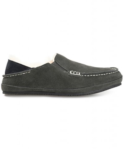 Men's Solace Fold-down Heel Moccasin Slippers Gray $38.28 Shoes