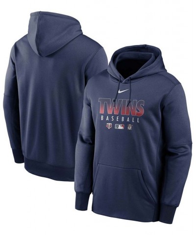 Men's Navy Minnesota Twins Authentic Collection Therma Performance Pullover Hoodie $40.50 Sweatshirt