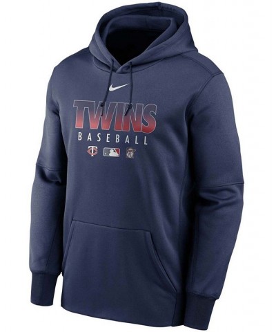 Men's Navy Minnesota Twins Authentic Collection Therma Performance Pullover Hoodie $40.50 Sweatshirt