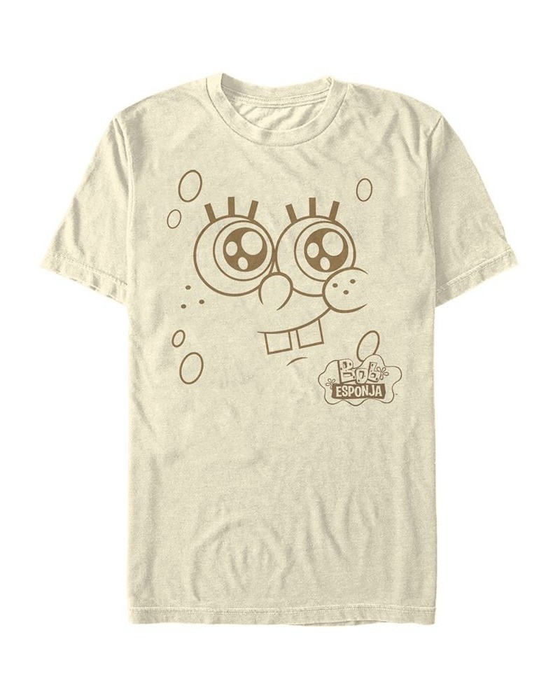Nickelodeon Men's SpongeBob Square pants Bob Esponja Face Short Sleeve T-Shirt Tan/Beige $19.94 T-Shirts