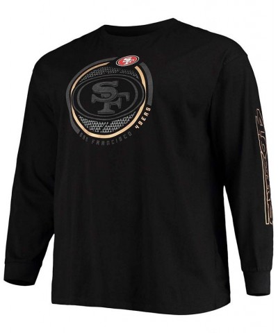 Men's Big and Tall Black San Francisco 49Ers Color Pop Long Sleeve T-shirt $20.79 T-Shirts