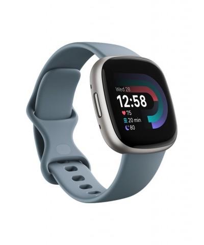 Versa 4 Waterfall Blue Platinum Smartwatch, 39mm $73.48 Watches