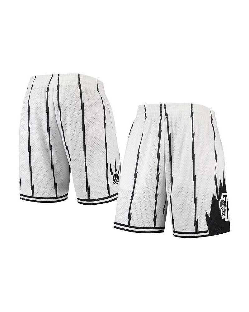 Men's Toronto Raptors Hardwood Classics White Out Swingman Shorts $36.19 Shorts