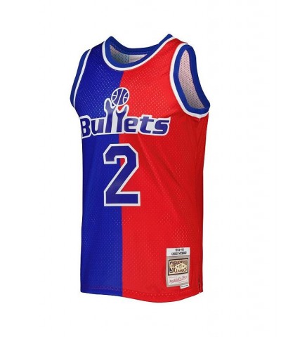 Men's Chris Webber Blue, Red Washington Bullets Hardwood Classics 1994-95 Split Swingman Jersey $66.70 Jersey