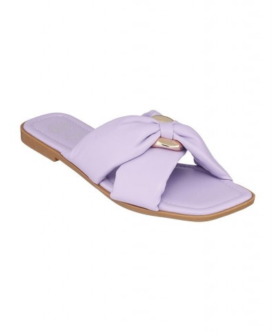 Women's Perri Slide Sandals Purple $30.59 Shoes