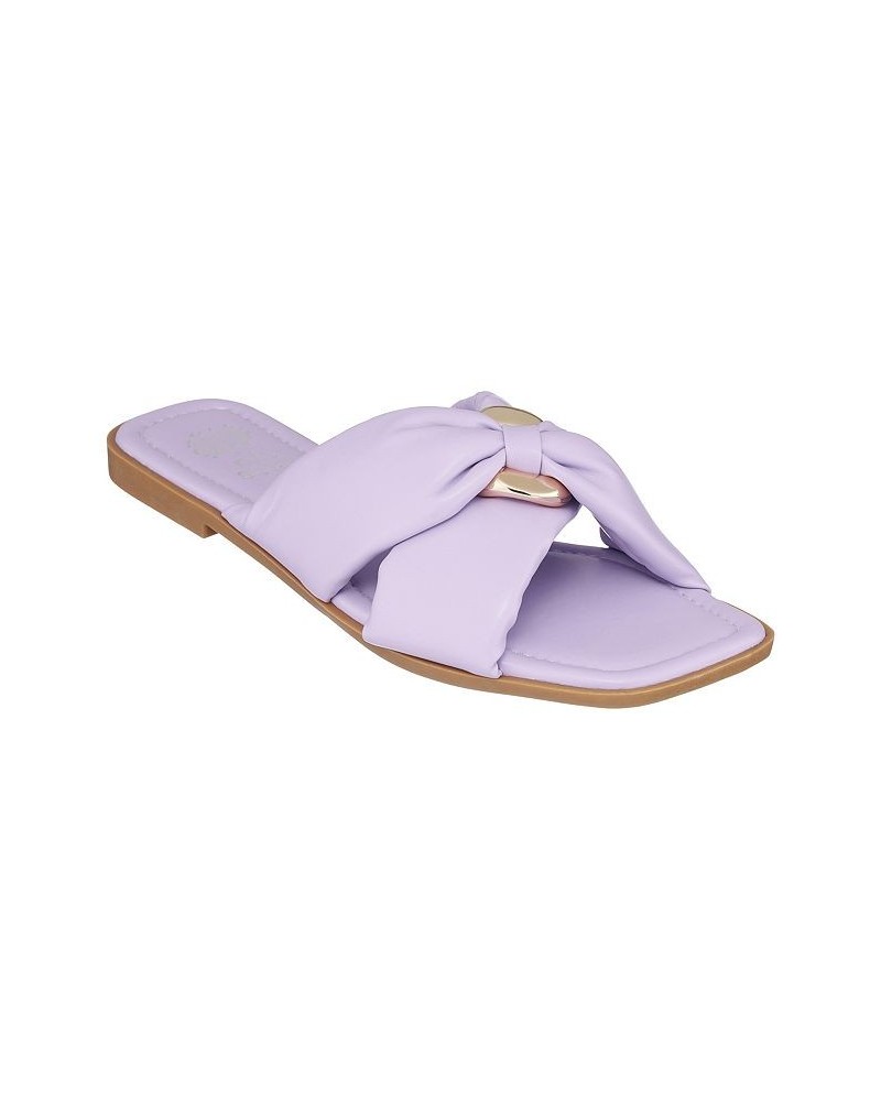 Women's Perri Slide Sandals Purple $30.59 Shoes