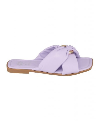 Women's Perri Slide Sandals Purple $30.59 Shoes