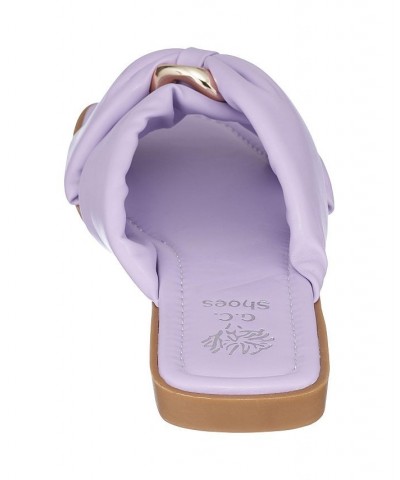 Women's Perri Slide Sandals Purple $30.59 Shoes