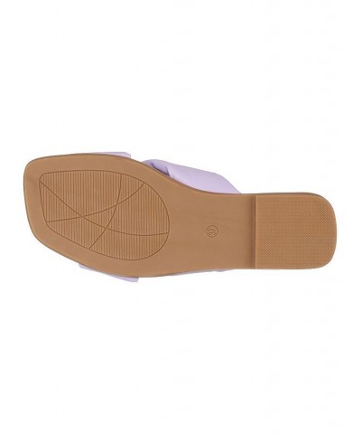 Women's Perri Slide Sandals Purple $30.59 Shoes