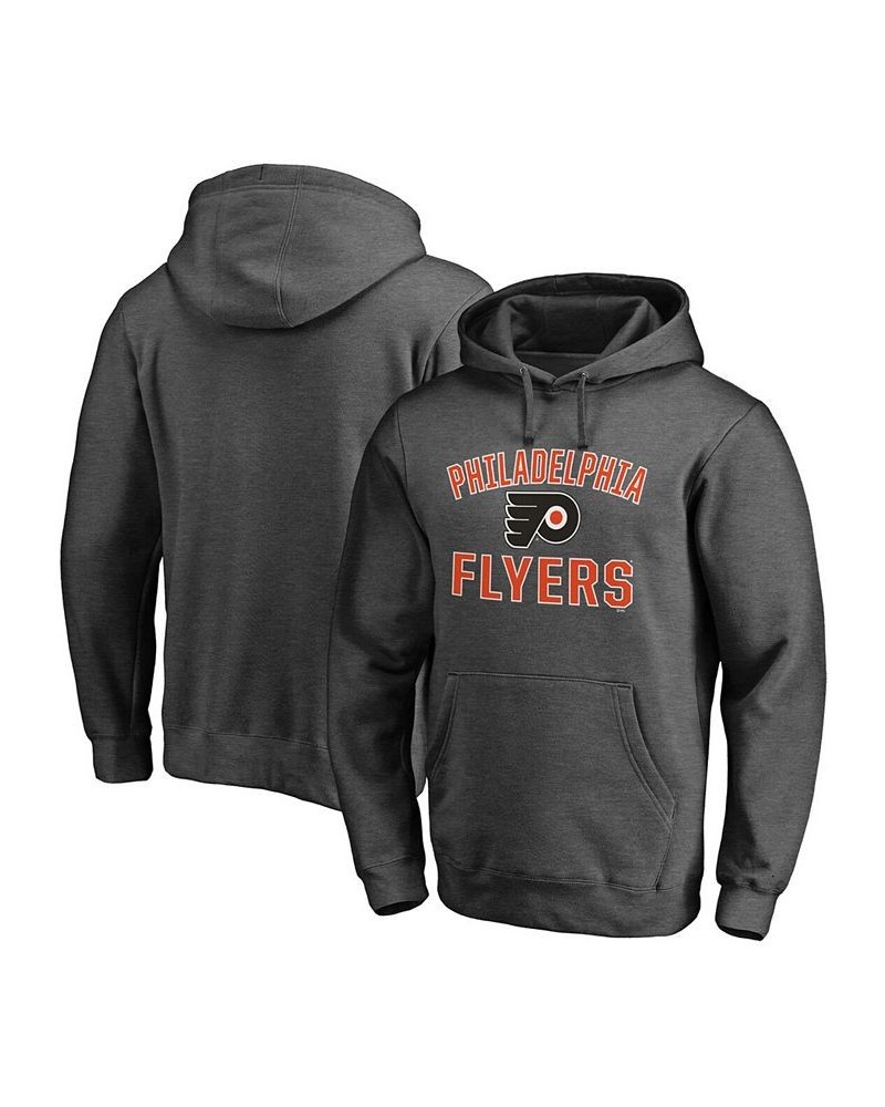 Men's Heathered Charcoal Philadelphia Flyers Team Victory Arch Pullover Hoodie $31.31 Sweatshirt