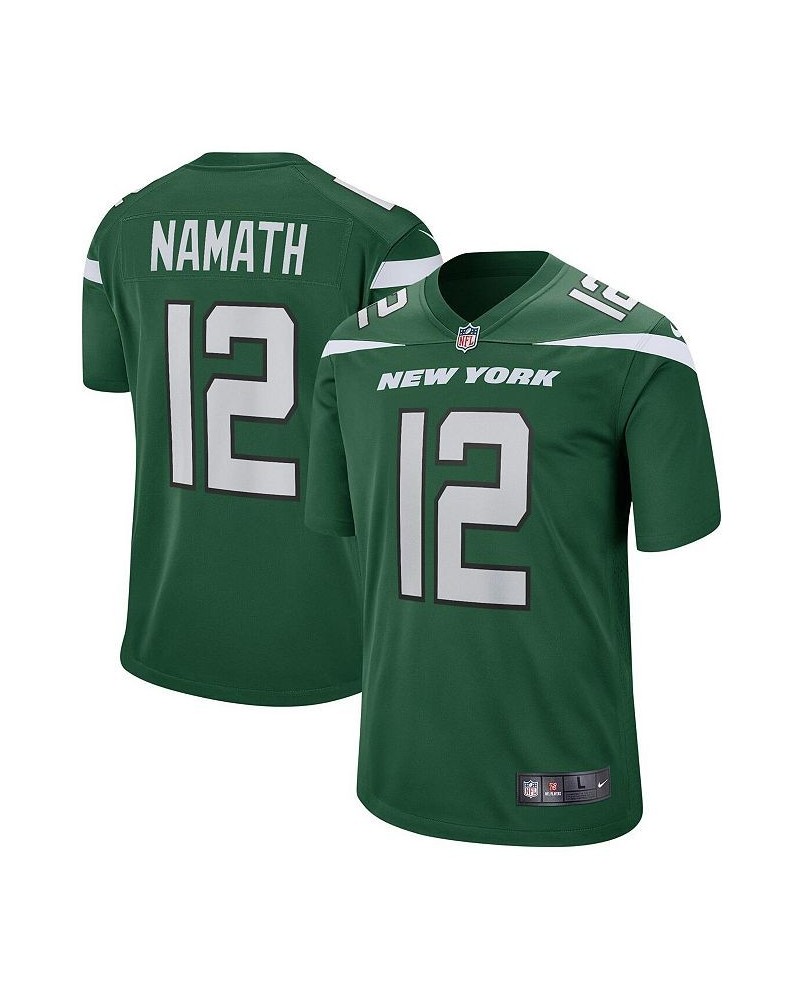 Men's Joe Namath Gotham Green New York Jets Game Retired Player Jersey $41.73 Jersey