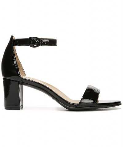 Vera Ankle Strap Sandals Black Patent Leather $35.99 Shoes