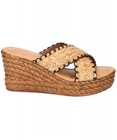 Women's Geo-Italy Wedge Sandals Tan/Beige $49.50 Shoes