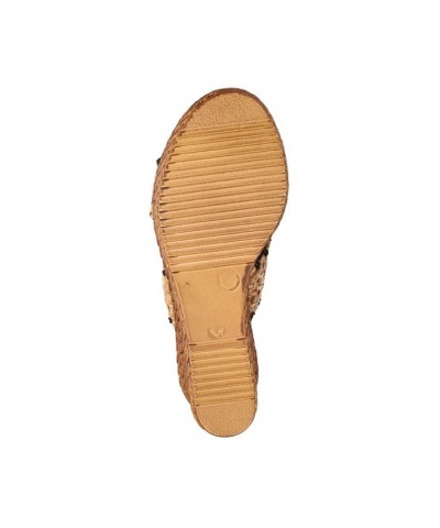 Women's Geo-Italy Wedge Sandals Tan/Beige $49.50 Shoes