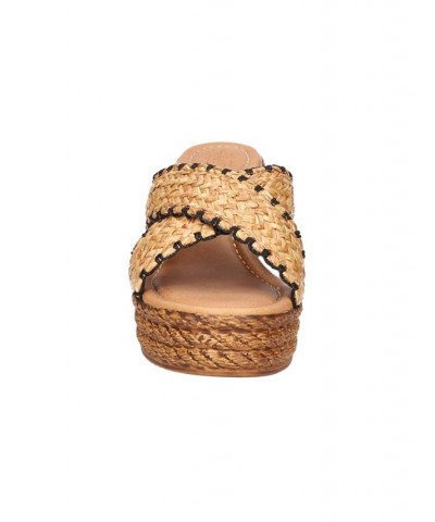 Women's Geo-Italy Wedge Sandals Tan/Beige $49.50 Shoes