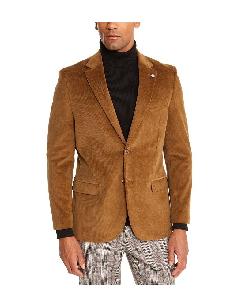 Men's Modern-Fit Active Stretch Corduroy Sport Coat Tan/Beige $106.75 Blazers