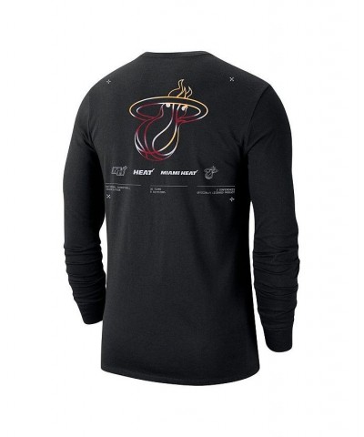 Men's Black Miami Heat Essential Air Traffic Control Long Sleeve T-shirt $20.90 T-Shirts