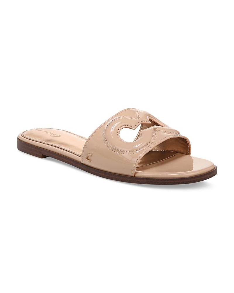 Maura Cutout Slide Sandals Tan/Beige $40.05 Shoes