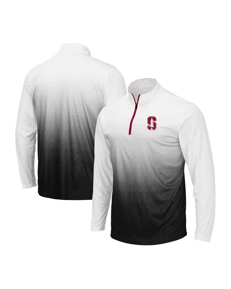 Men's Gray Stanford Cardinal Magic Team Logo Quarter-Zip Jacket $21.50 Jackets