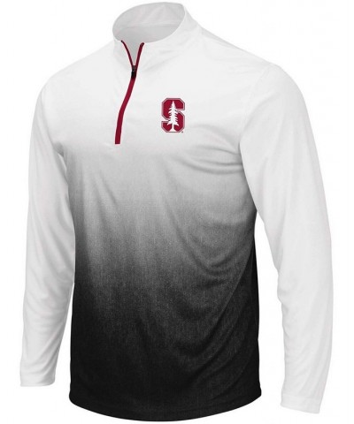 Men's Gray Stanford Cardinal Magic Team Logo Quarter-Zip Jacket $21.50 Jackets