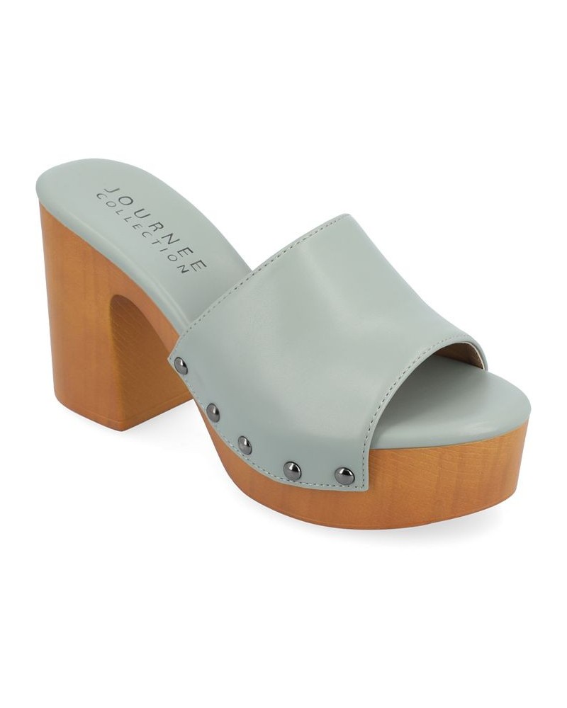 Women's Veda Platform Sandal Blue $45.00 Shoes