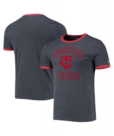 Men's Heathered Navy Minnesota Twins Brushed Ringer T-shirt $18.90 T-Shirts