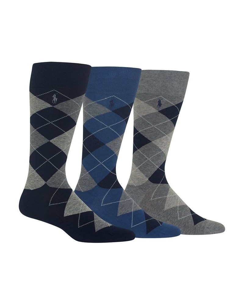 Ralph Lauren Men's Socks, Dress Argyle Crew 3 Pack Socks PD04 $13.94 Socks