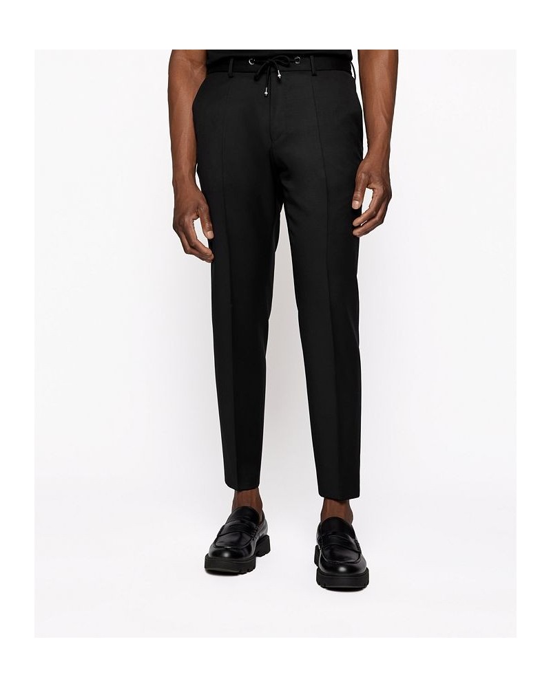 BOSS Men's Drawstring Trousers Black $115.20 Pants