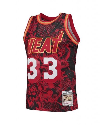 Men's Alonzo Mourning Red Miami Heat Hardwood Classics 1996-97 Lunar New Year Swingman Jersey $45.22 Jersey