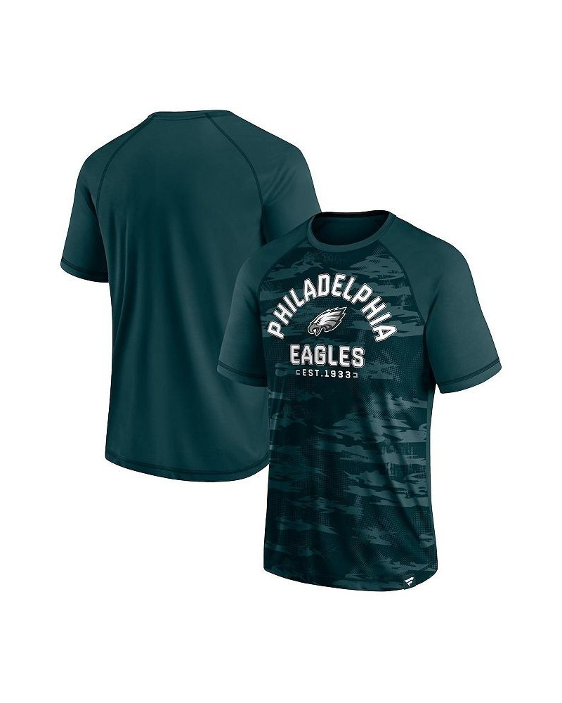 Men's Branded Midnight Green Philadelphia Eagles Hail Mary Raglan T-shirt $22.50 T-Shirts
