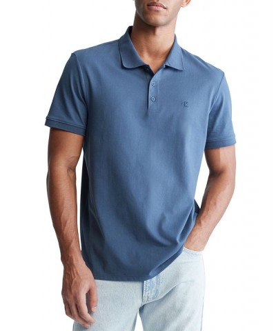 Men's Regular-Fit Smooth Cotton Monogram Logo Polo Shirt PD12 $27.49 Polo Shirts