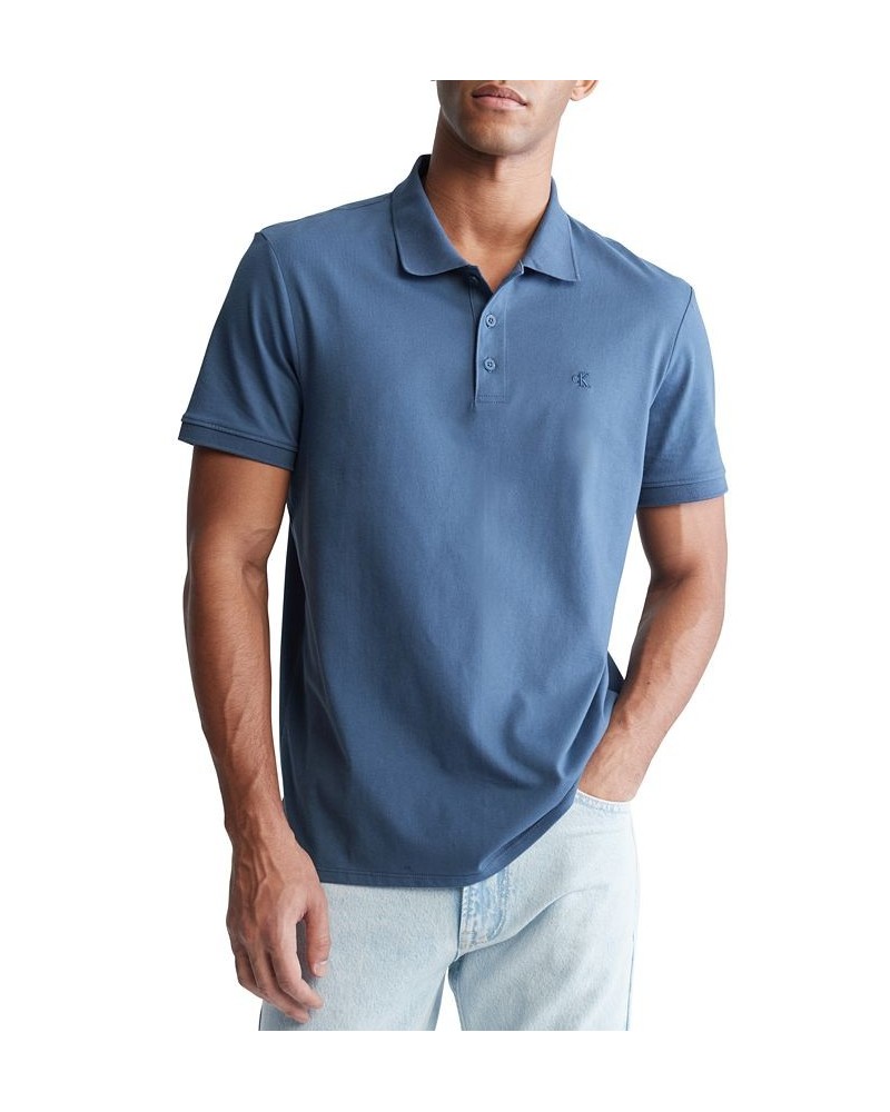 Men's Regular-Fit Smooth Cotton Monogram Logo Polo Shirt PD12 $27.49 Polo Shirts