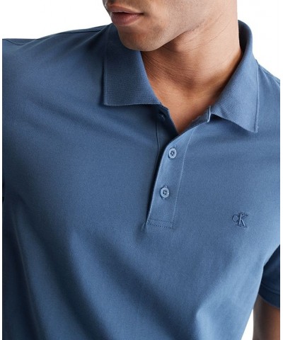 Men's Regular-Fit Smooth Cotton Monogram Logo Polo Shirt PD12 $27.49 Polo Shirts