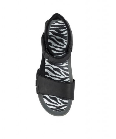 Women's Abrielle Sporty Sandals Black $38.27 Shoes