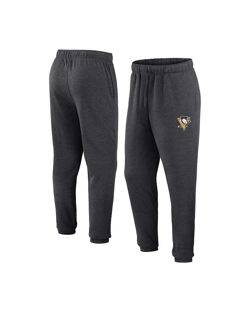 Men's Branded Heather Charcoal Pittsburgh Penguins Form Tracking Sweatpants $24.93 Pants