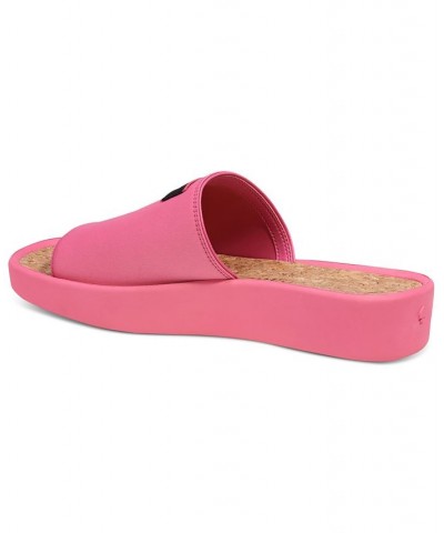 Women's Spree Slide Flat Sandals Black $60.04 Shoes